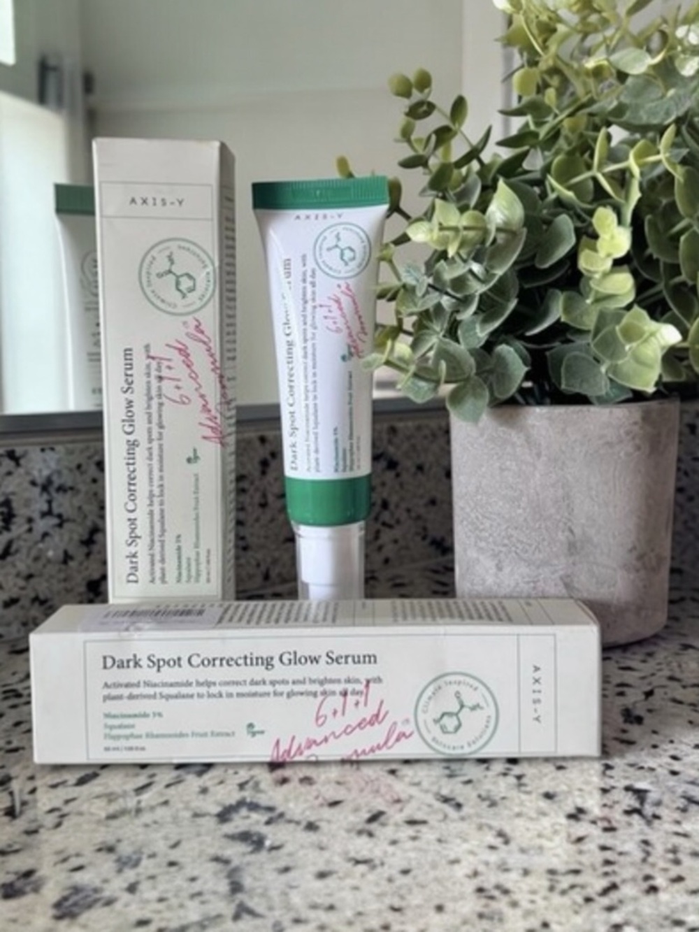 New AXIS-Y Dark Spot Correcting Glow Serum 50ml Niacinamide K-Beauty 2 Pack